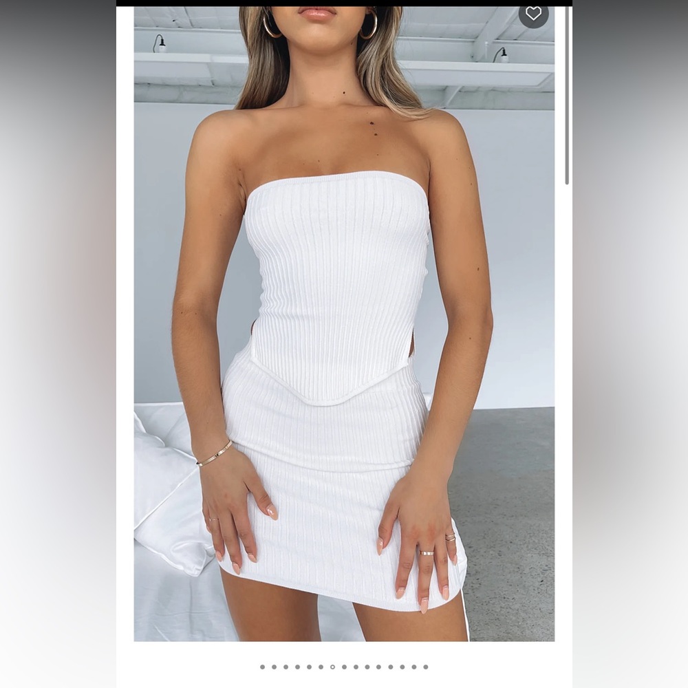 White Fox Boutique White Strapless Top